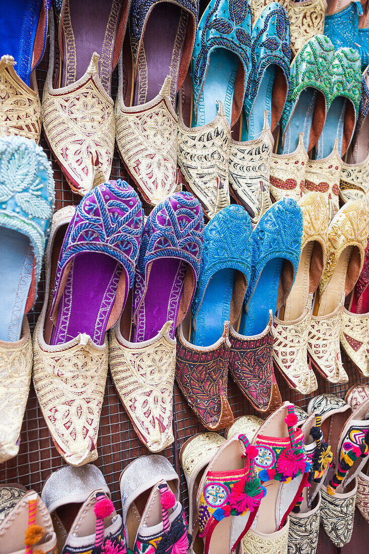 UAE, Dubai, Deira. Souvenir traditional slippers