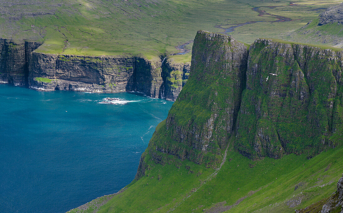 Mountains Of Vagar, Part Of The Faroe Islands. Denmark, Faroe Islands
