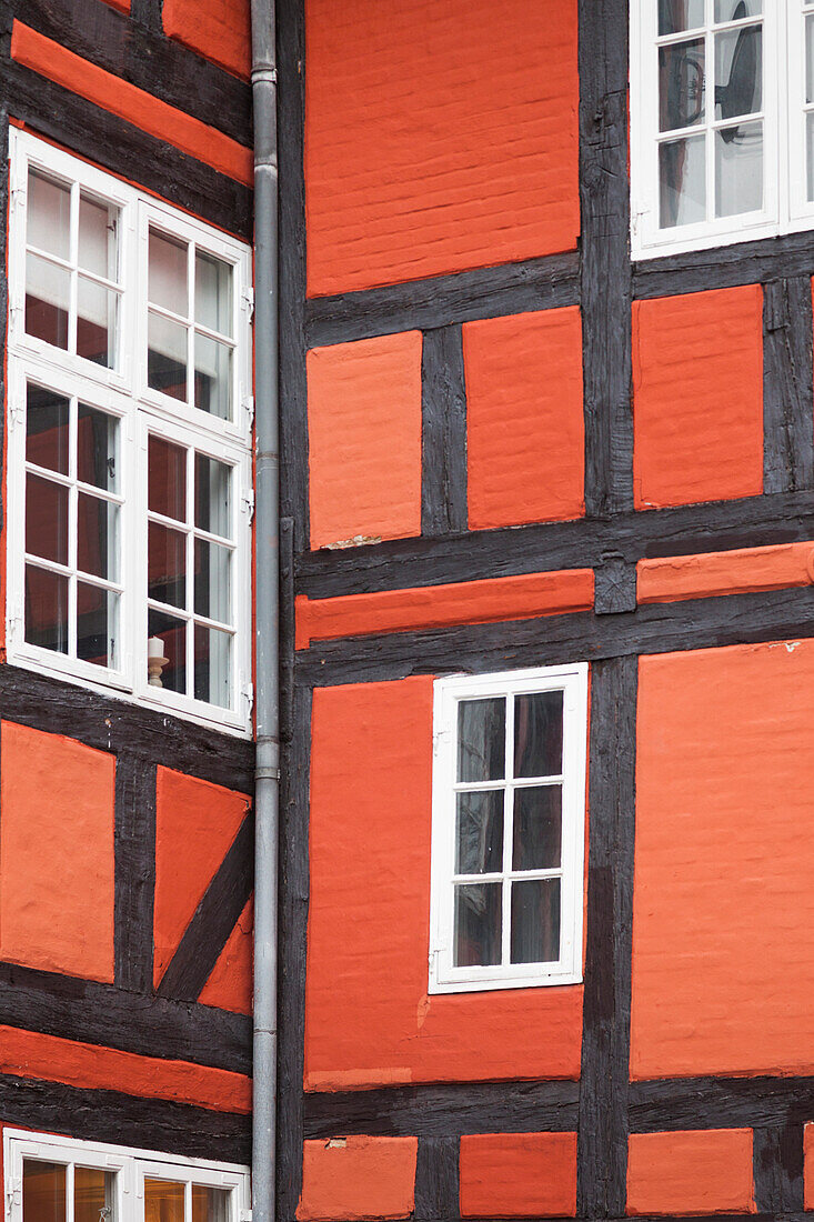 Dänemark, Seeland, Kopenhagen, Detail eines Fachwerkgebäudes