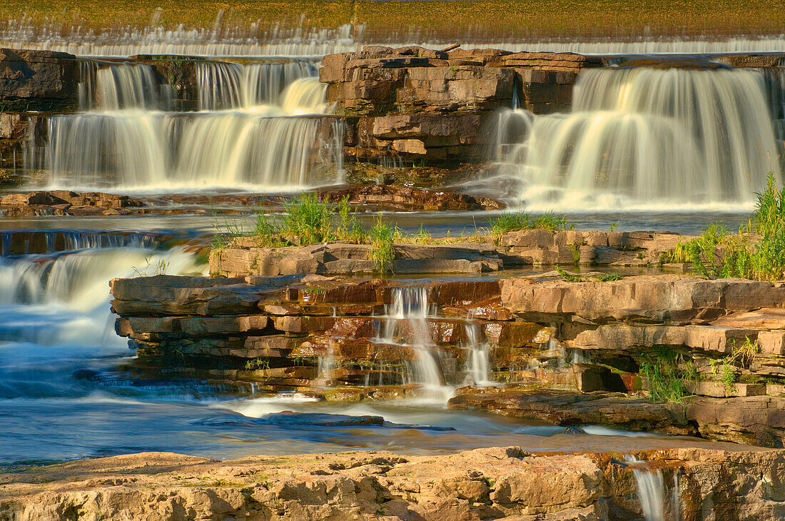 Canada, Ontario, Carleton Place. Mississippi River waterfalls