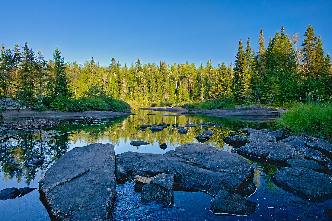 Canada, Quebec, La Mauricie National Park. Ruisseau Bouchard Creek landscape