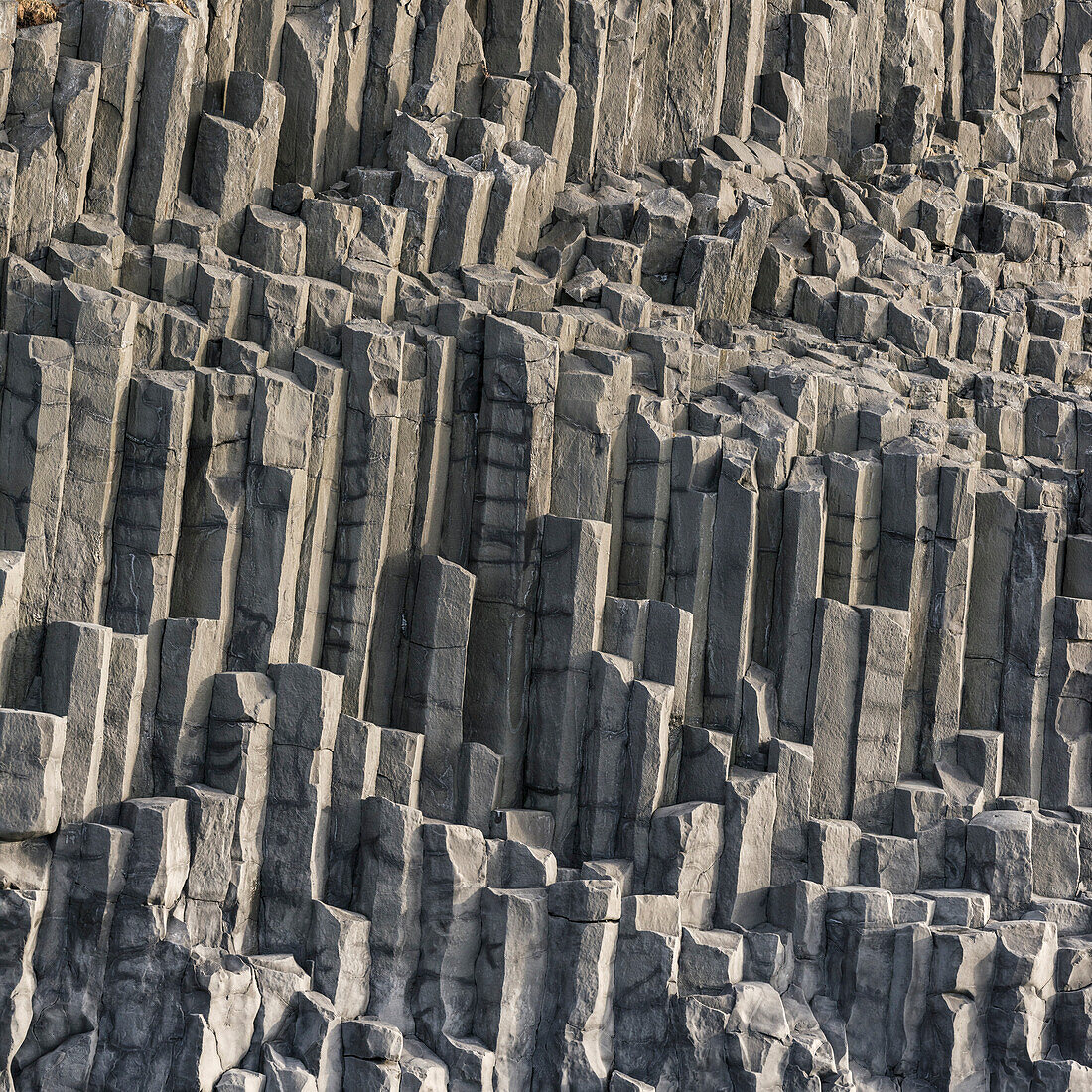 Basaltfelsformation bei Vik y Myrdal. Skandinavien, Island