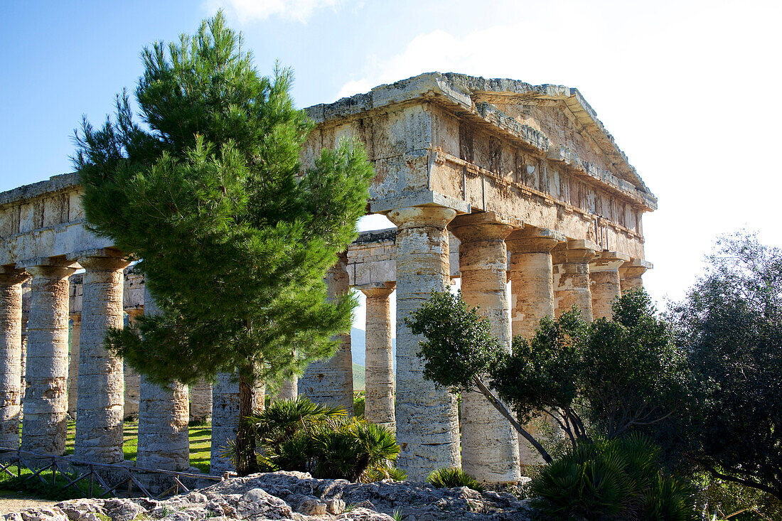 Italy, Sicily, Segesta. The Greek temple is made of 36 columns.
