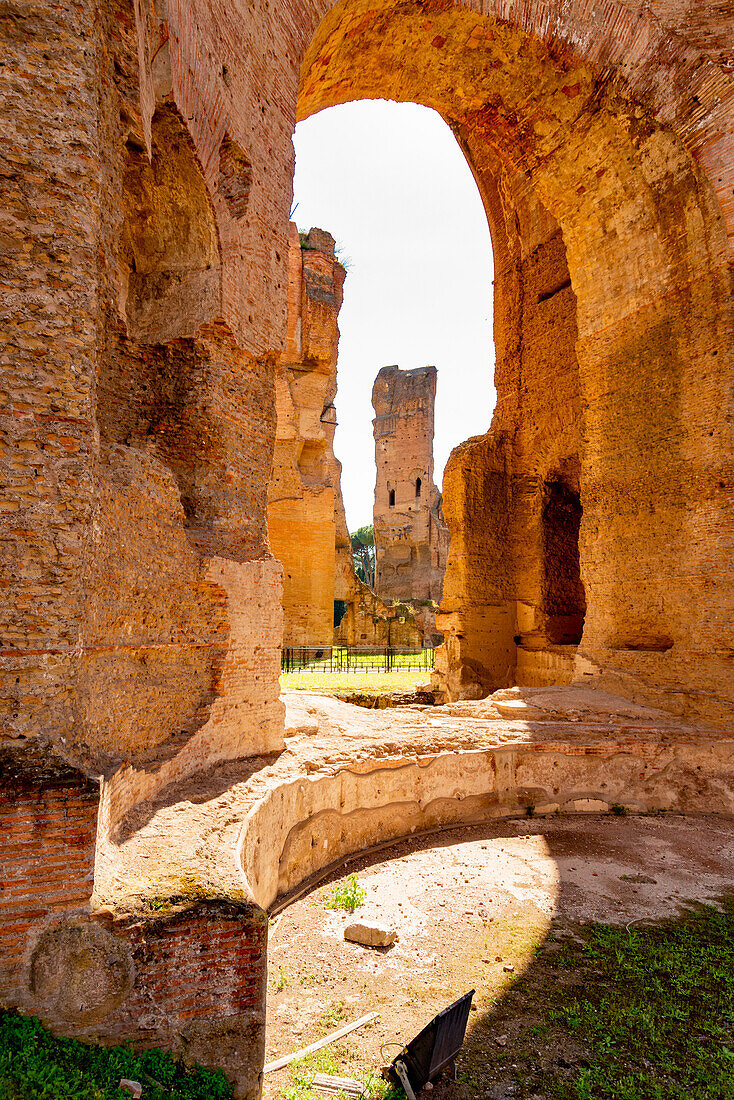 Italy, Rome. Baths of Caracalla, where water supplied by new branch of Aqua Marcia (Aqua Nova Antoniniana).