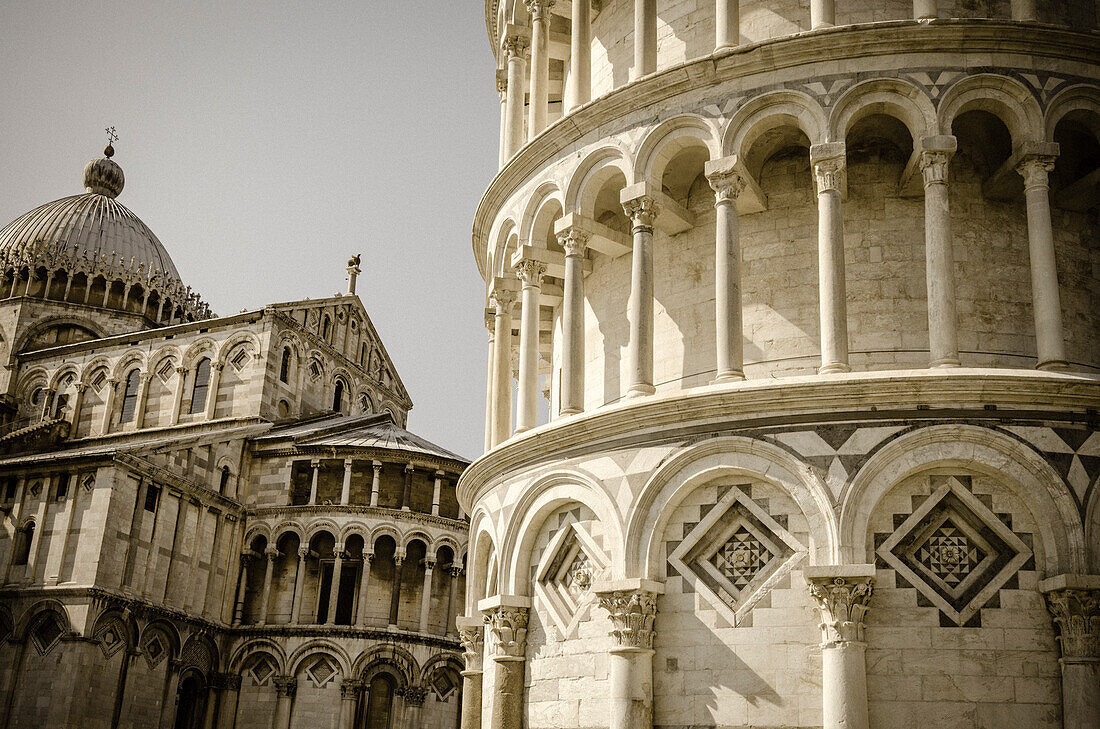 The Leaning Tower and Pisa Cathedral, Pisa, Tuscany, Italy