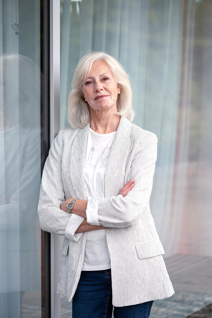 Senior woman looking at camera