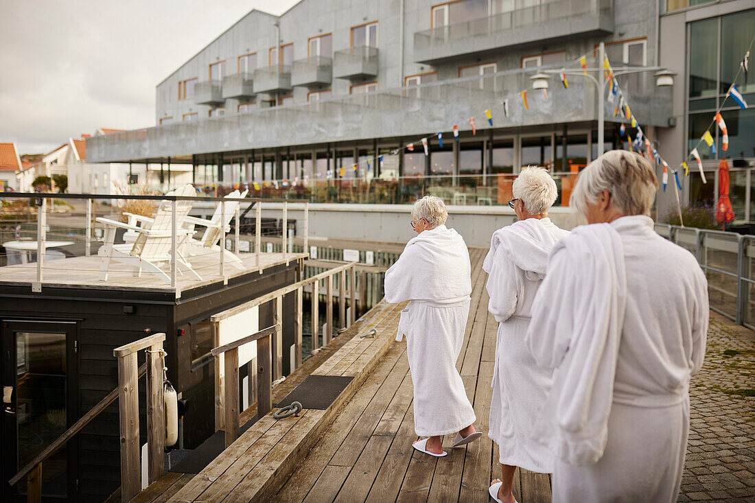 Senior women in spa