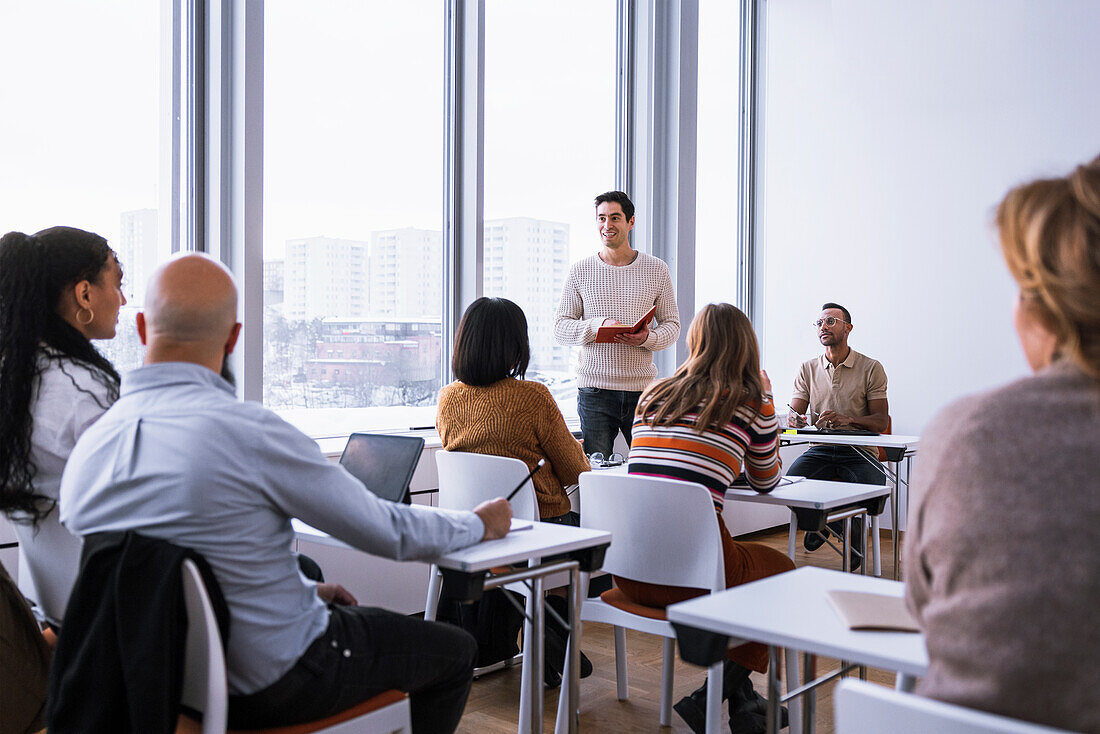 Man giving presentation at seminar