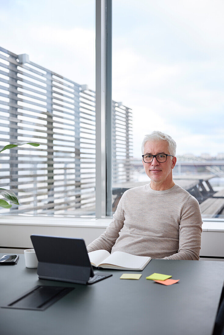 Businessman sitting in office