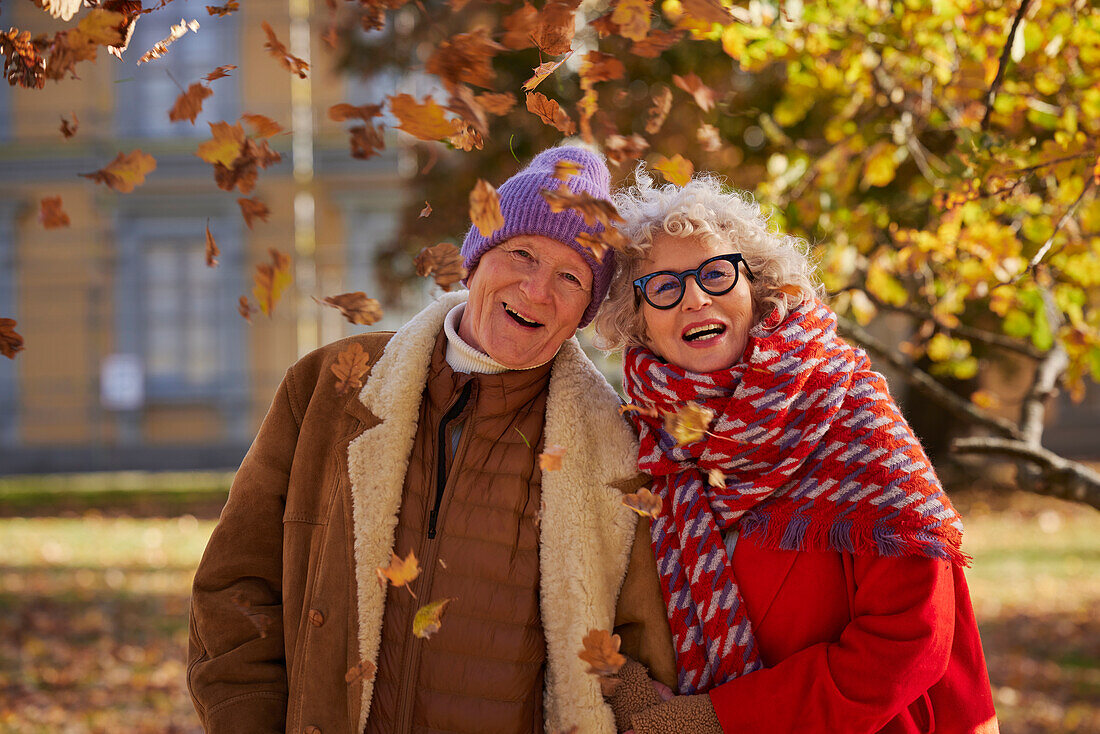 Portrait of senior couple looking at camera