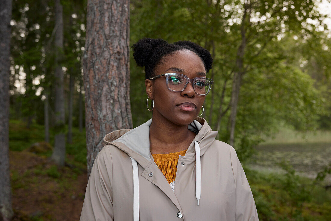 Young woman looking away