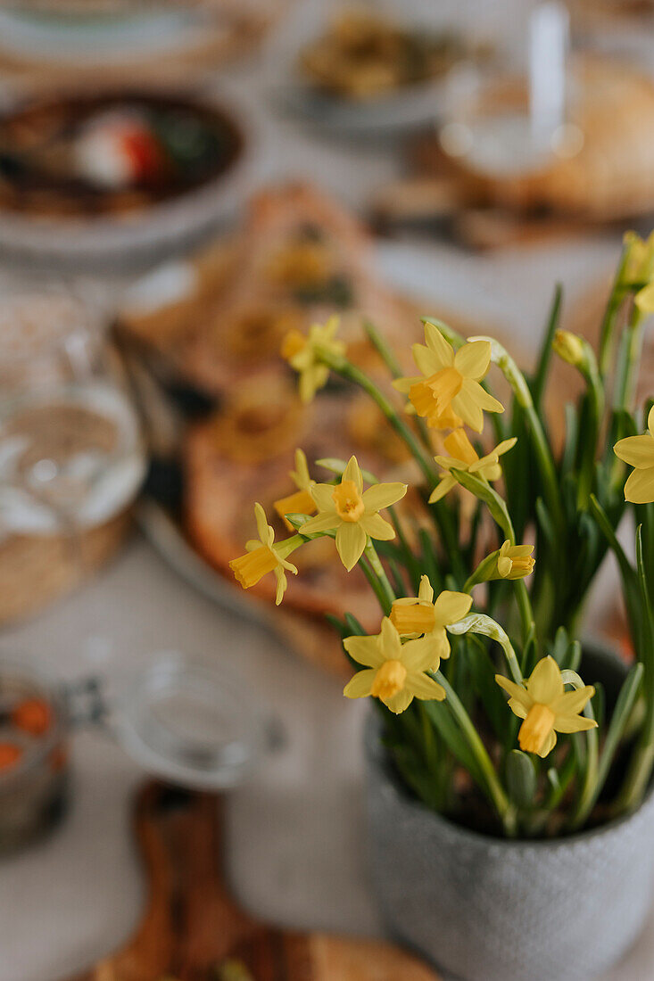 Table set for Easter meal