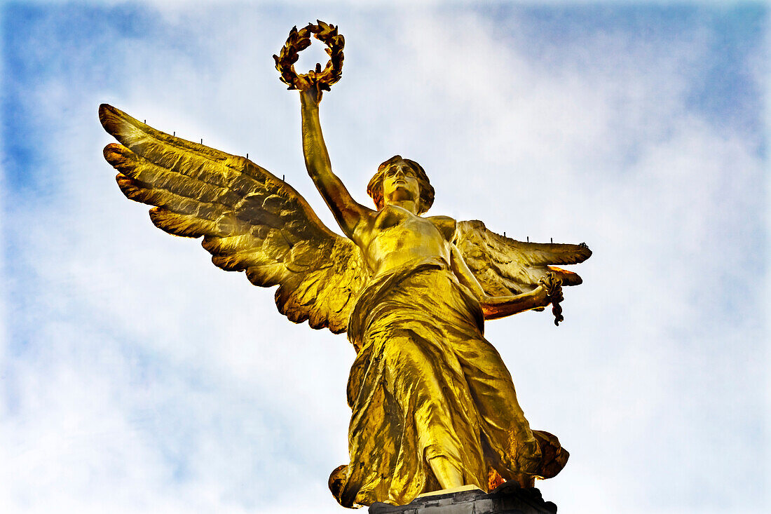 Der Engel der Unabhängigkeit, Mexiko-Stadt, Mexiko. Erbaut im Jahr 1910 zur Feier der Unabhängigkeit von 1821.