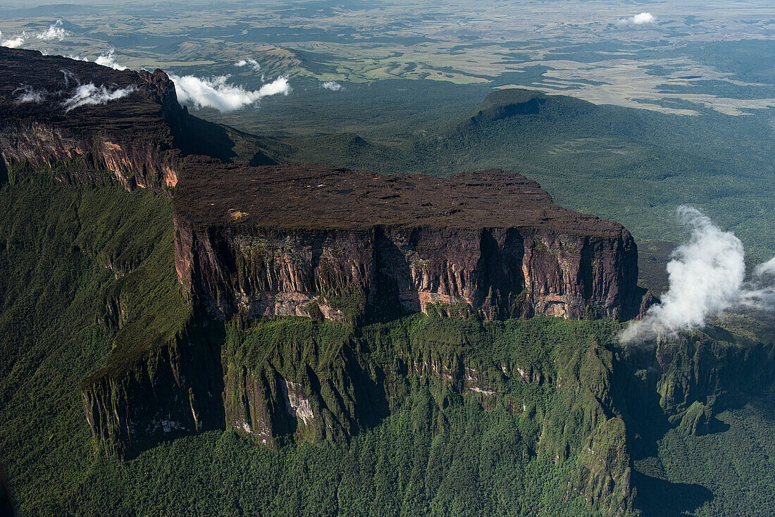 Mount Roraima is the highest of the Pakaraima chain of tepui plateaus in South America. First described by the English explorer Sir Walter Raleigh in 1596