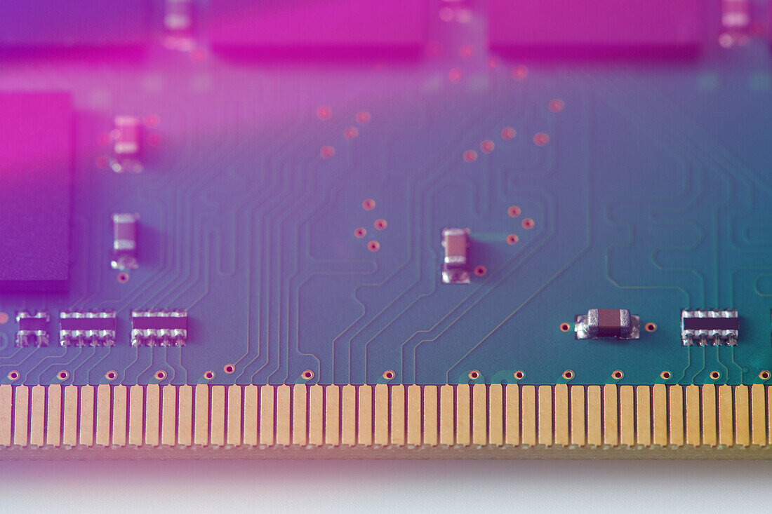 Close up of computer chip 