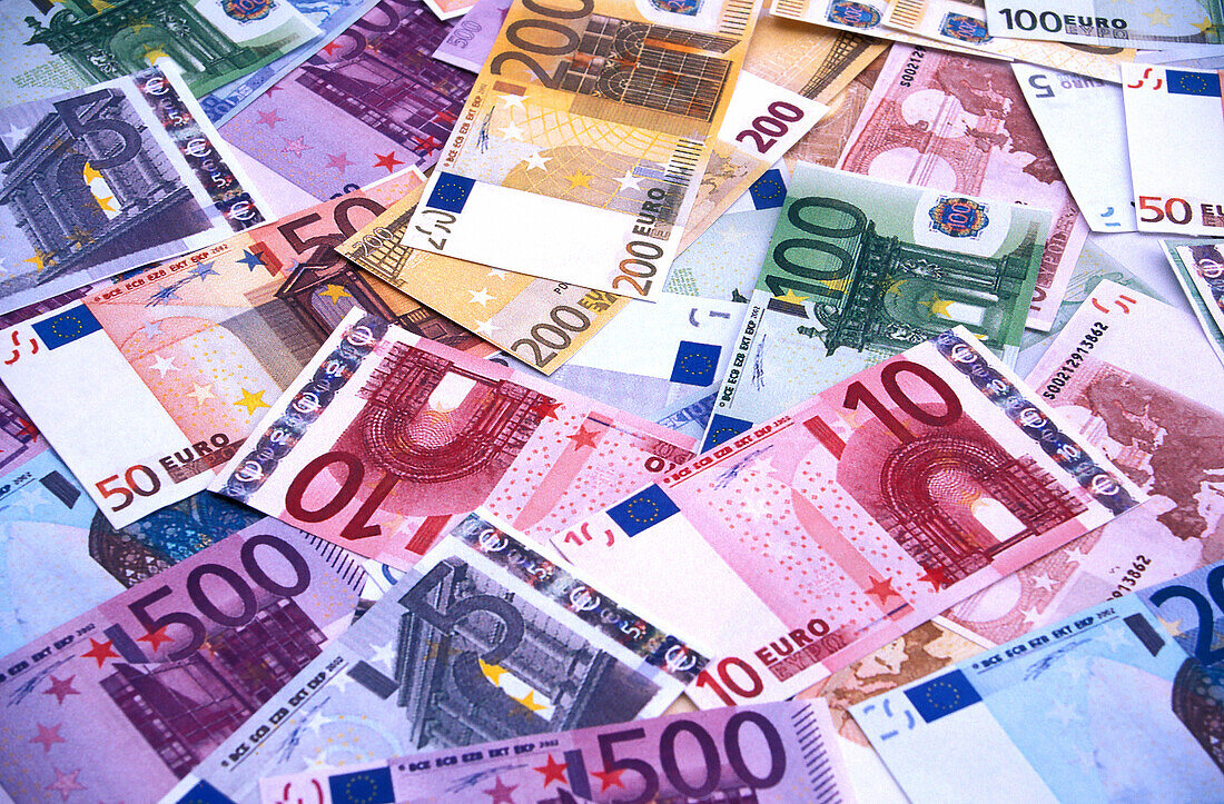 Bunte Euro-Banknoten
