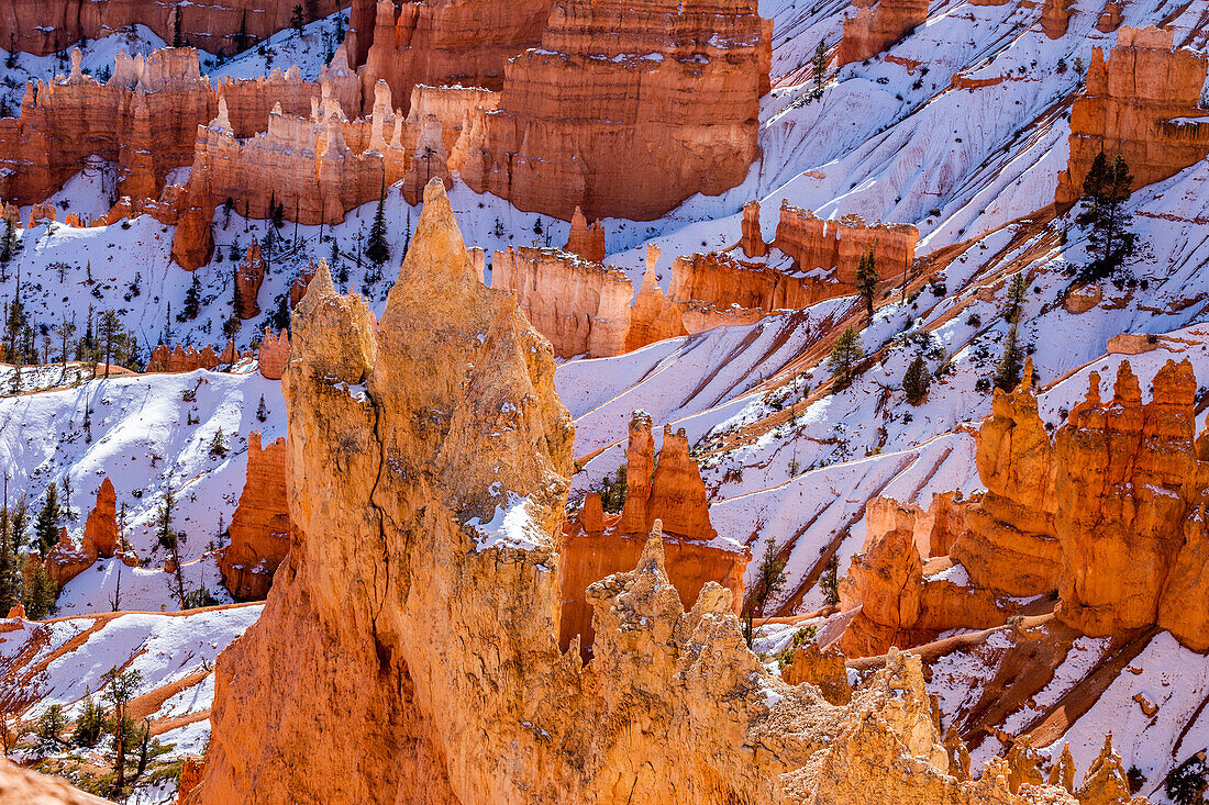 Vereinigte Staaten, Utah, Bryce Canyon National Park, Hoodoo Sandstein-Felsformationen