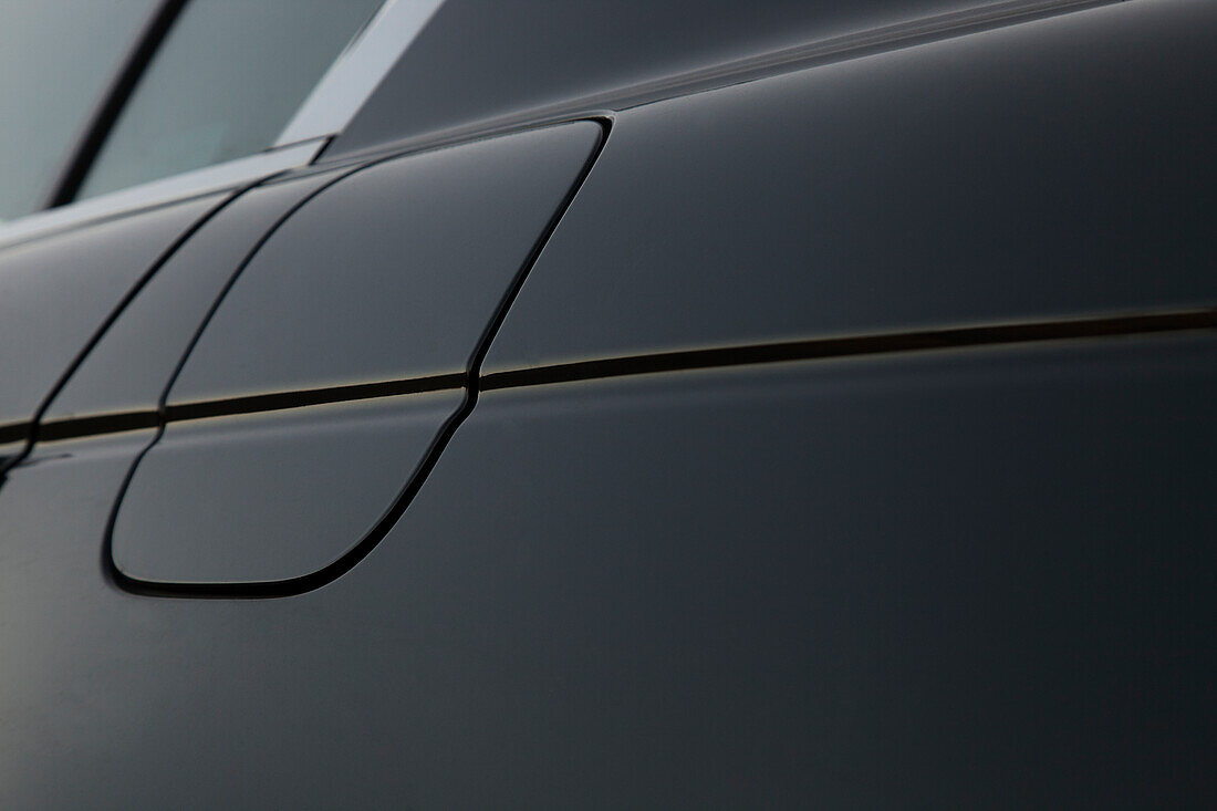 Close-up of black car