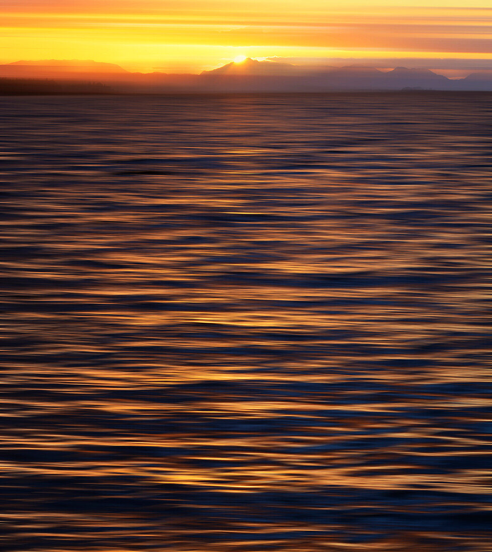 USA, Southeast Alaska, Ketchikan sunset.