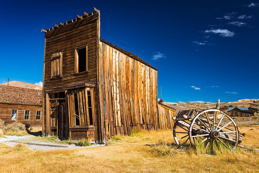 The Swazey Hotel and wagon, Bodie State Historic Park, California, USA