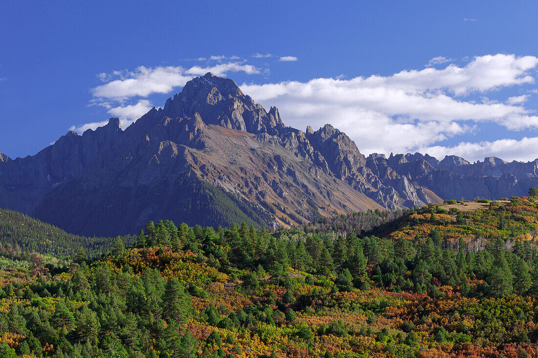 USA, Colorado, Mount Sneffels. Mountain landscape in autumn