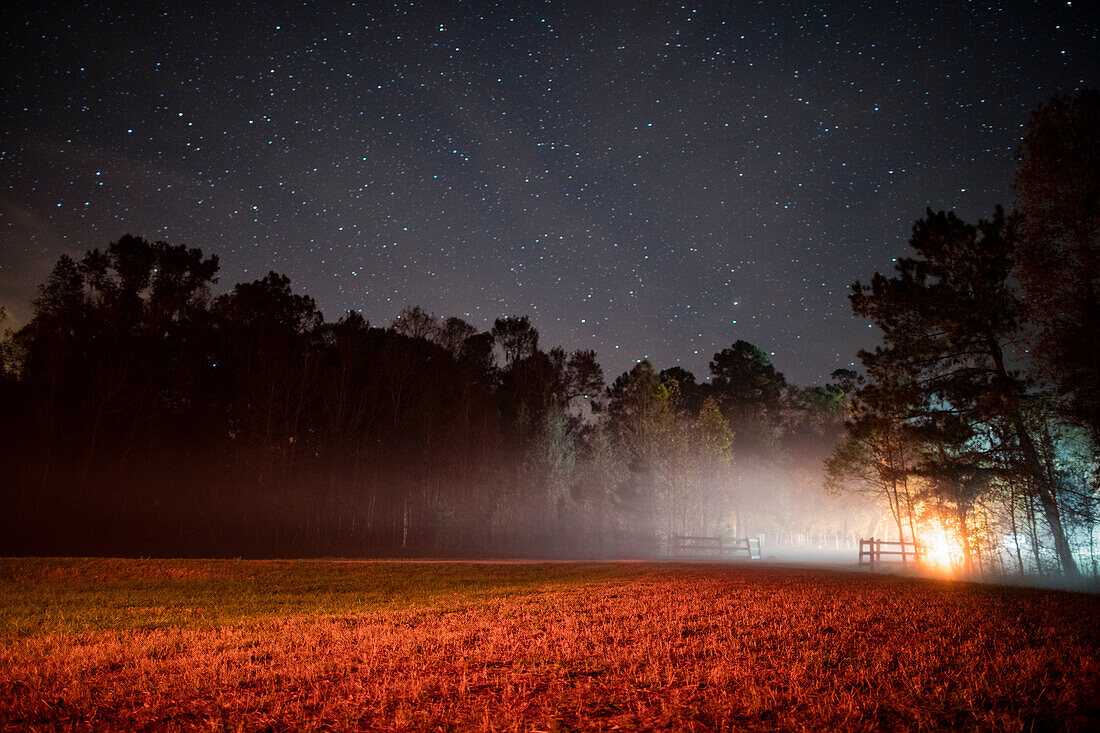 Ewiges Licht, Nachthimmel, RO Ranch Equestrian Park, Mayo, Florida