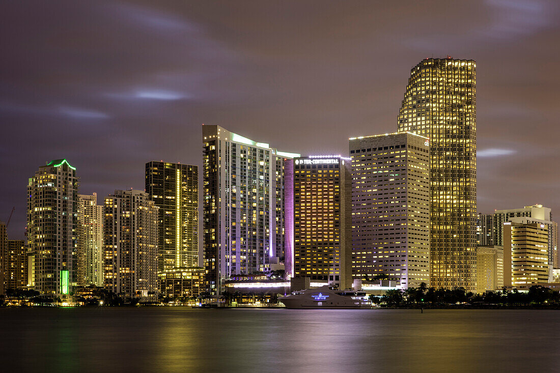 Evening twilight over Miami Skyline, Miami, Florida, USA (Large format sizes available)