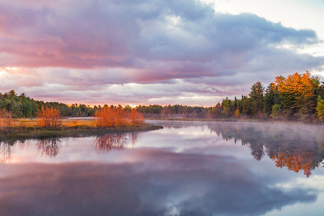 Tahquamenon River at sunrise, near Paradise, Michigan, Upper Peninsula.