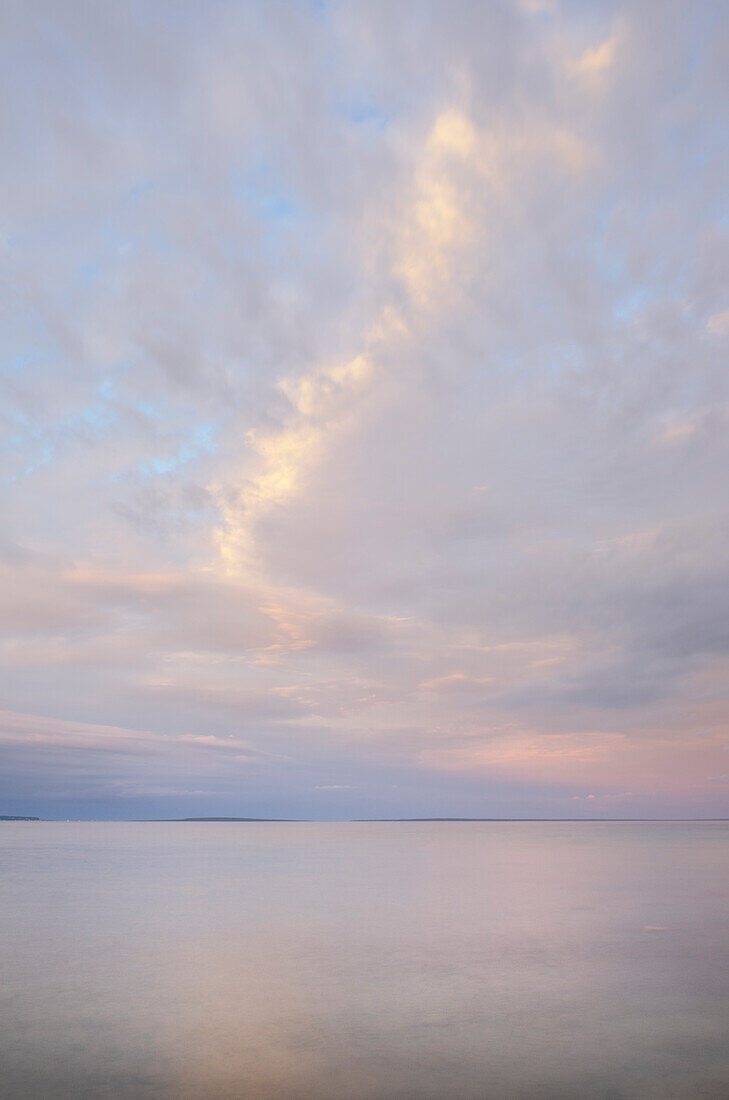 Evening sky over Lake Huron, Mackinaw City, Michigan