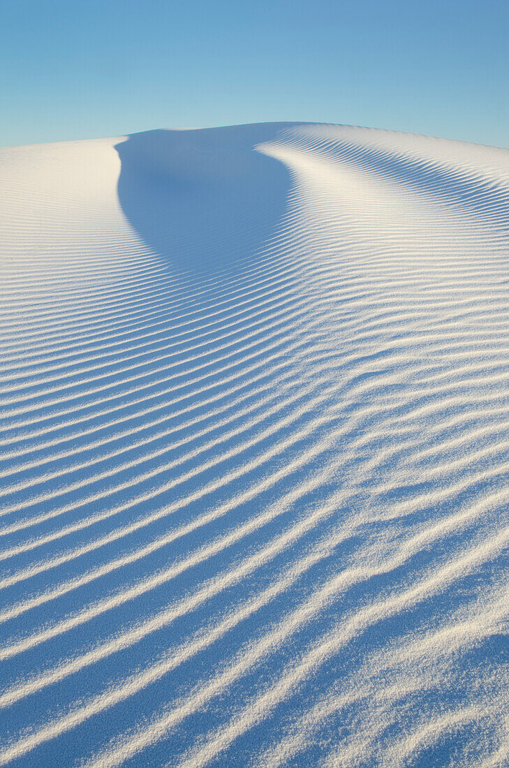 Ripple patterns in gypsum sand dunes, White Sands National Monument, New Mexico