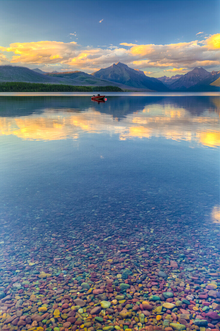 USA, Montana, Glacier National Park. Lake MacDonald landscape