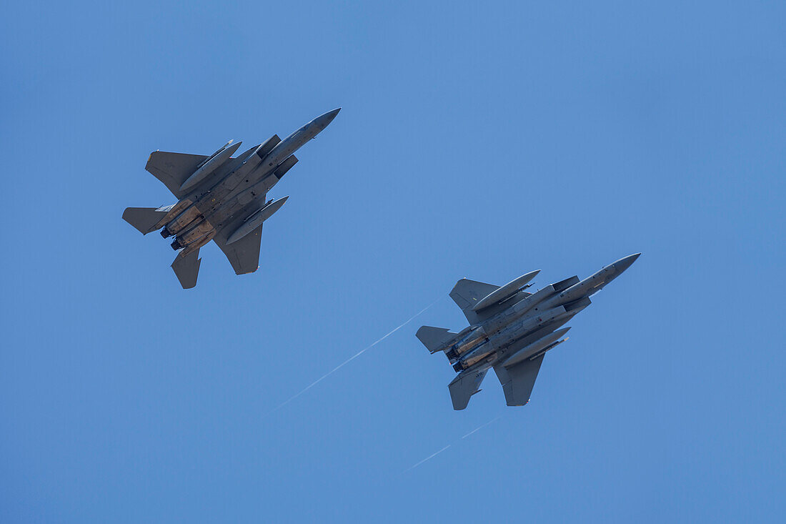 USA, Oregon, Hillsboro, F-15C Eagles auf der Oregon International Airshow.