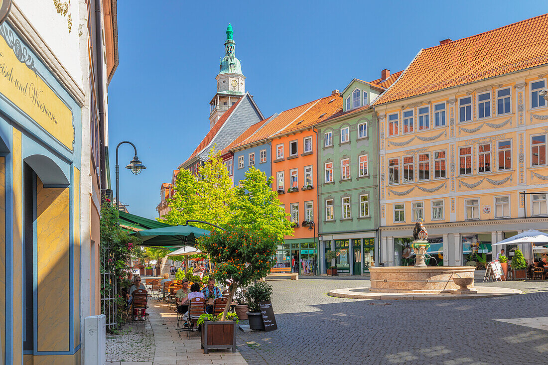 Marktstraße, Unstrut-Hainich-Kreis, Bad Langensalza, Thüringen, Thüringer Becken, Deutschland, Europa