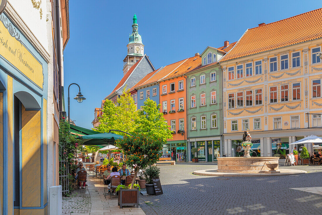 Marktstrasse, Unstrut-Hainich district, Bad Langensalza, Thuringia, Thuringian Basin, Germany, Europe