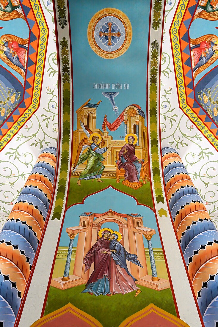 Decke, Russisch-Orthodoxe Kathedrale der Heiligen Auferstehung, Bischkek, Kirgisistan, Zentralasien, Asien