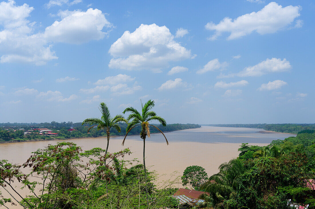 View over Madre de Dios River, Puerto Maldonado, Peru, South America