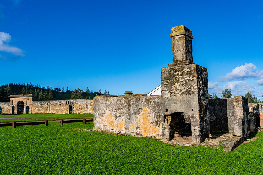 Old ruins, Kingston and Arthur's Vale Historic Area, UNESCO World Heritage Site, Norfolk Island, Australia, Pacific