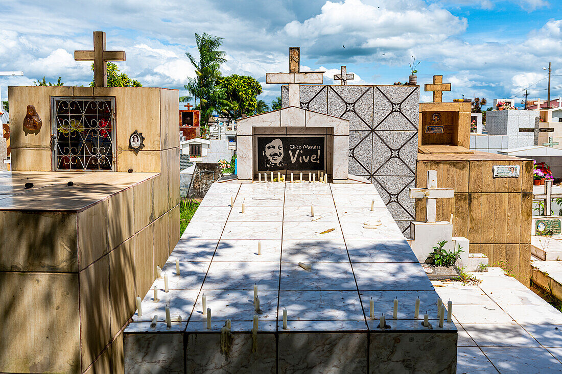 Grave of Chico Mendes, Xapuri, Acre State, Brazil, South America