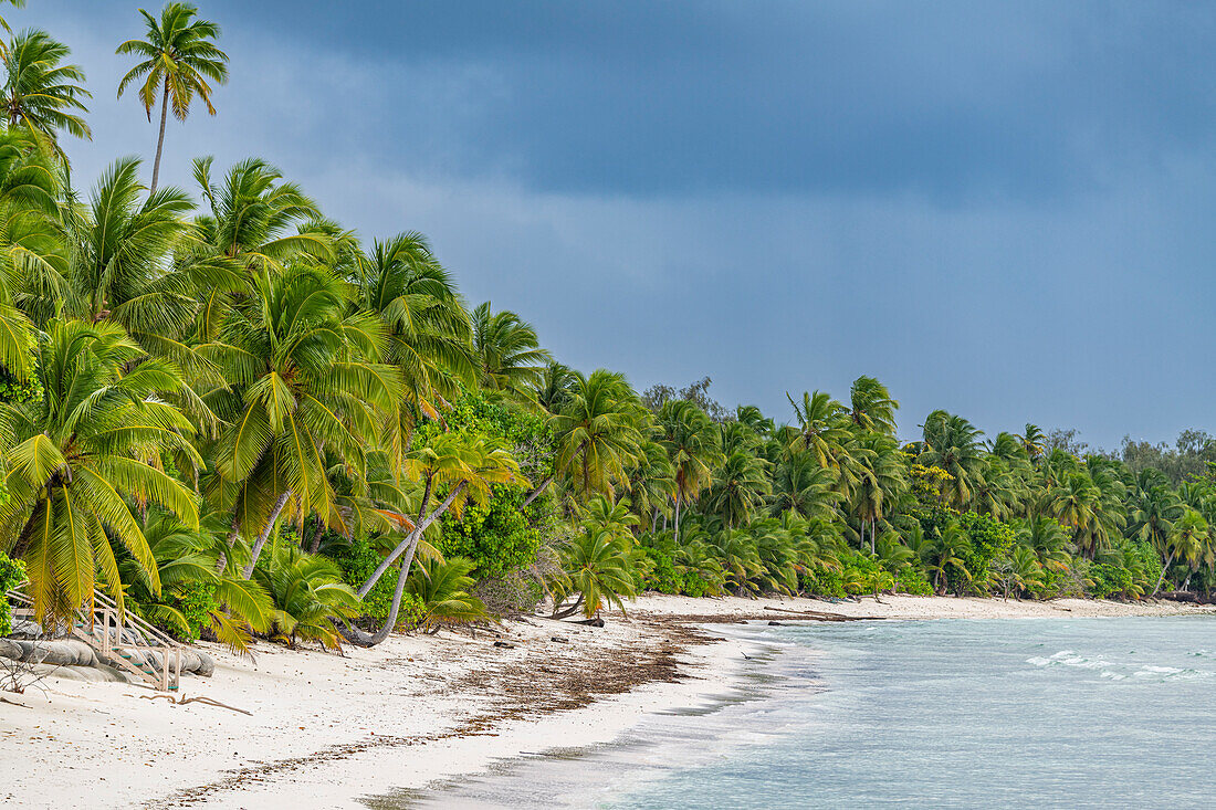 Weißer Sandstrand, Westliche Insel, Cocos (Keeling)-Inseln, Australisches Territorium im Indischen Ozean, Australien, Indischer Ozean