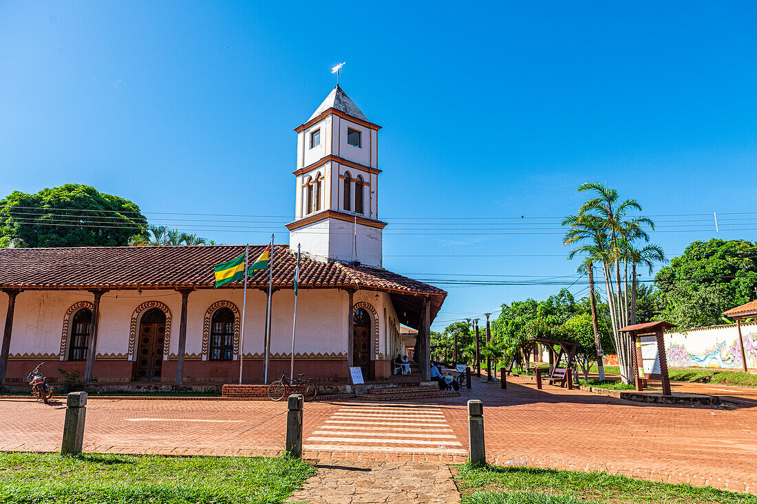 Old colonial house, Mission of Concepcion, Jesuit Missions of Chiquitos, UNESCO World Heritage Site, Santa Cruz department, Bolivia, South America