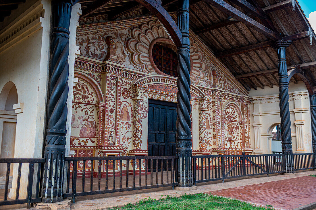 Innenraum der Mission San Rafael de Velasco, Jesuitenmissionen von Chiquitos, UNESCO-Welterbestätte, Departement Santa Cruz, Bolivien, Südamerika