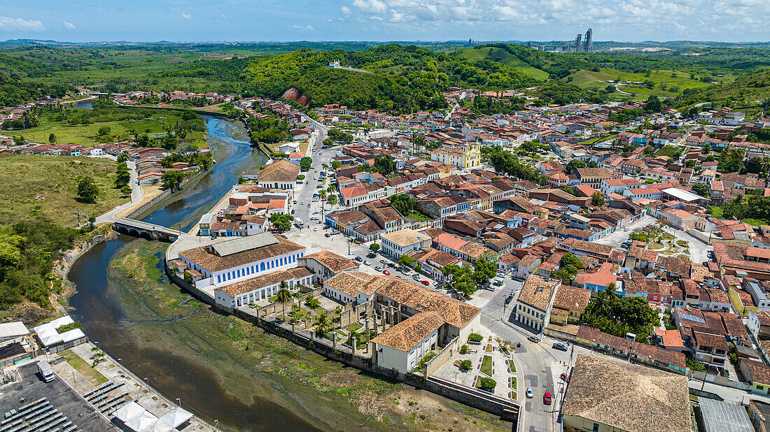 Luftaufnahme von Laranjeiras, Sergipe, Brasilien, Südamerika