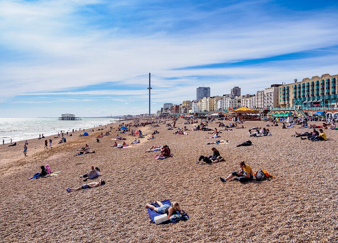 Brighton Beach, City of Brighton and Hove, East Sussex, England, United Kingdom, Europe