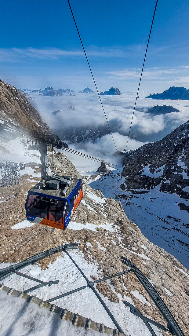 Blick von der Marmolada über den Dolomiten-Nationalpark, UNESCO-Welterbe, Südtirol, Italien, Europa