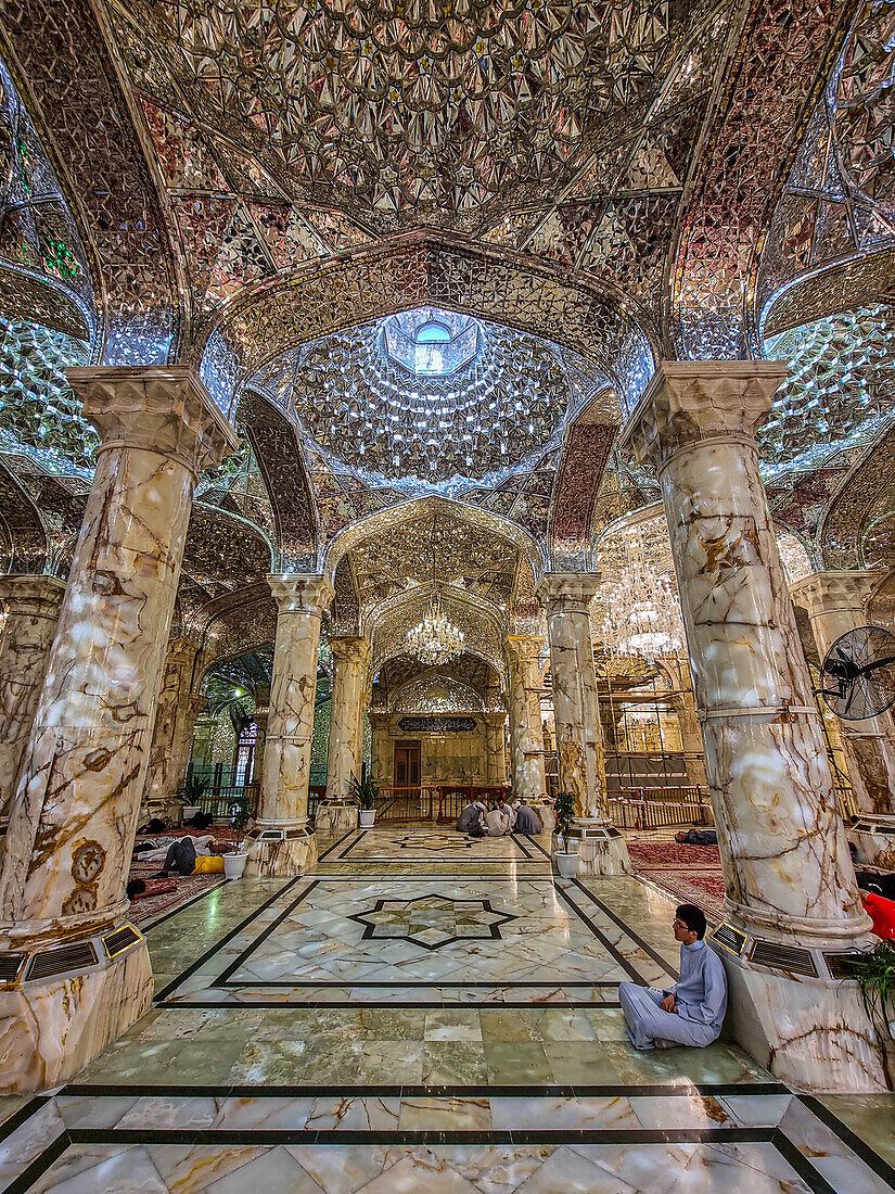 Innenraum des Heiligen Schreins von Imam Hossain, Karbala, Irak, Mittlerer Osten