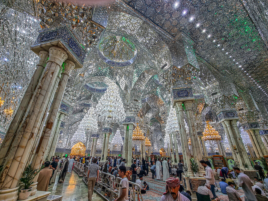 Interior of the Holy Shrine Of Imam Hossain, Karbala, Iraq, Middle East