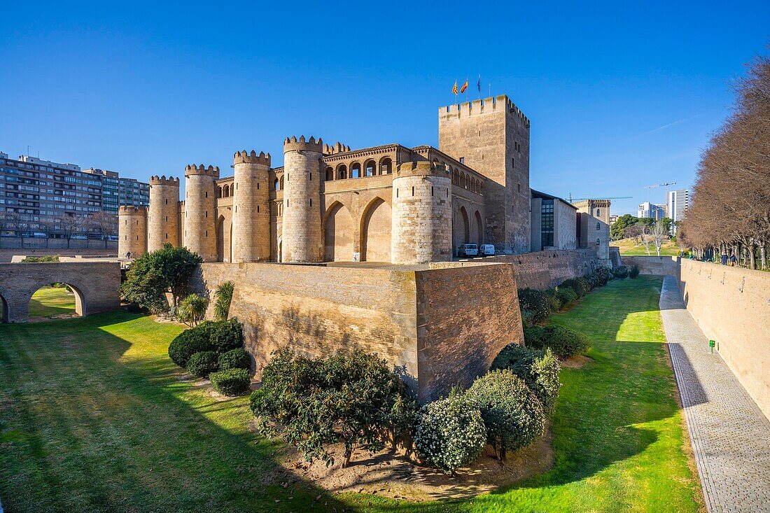 Aljaferia, UNESCO World Heritage Site, Zaragoza, Aragon, Spain, Europe