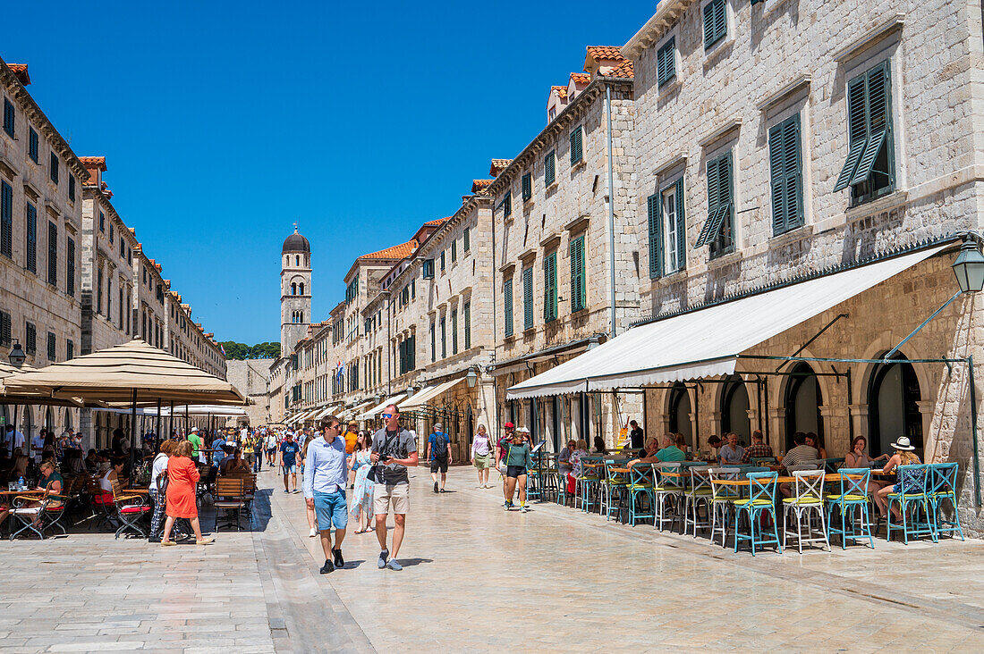 Altstadt von Dubrovnik im Sommer, UNESCO-Weltkulturerbe, Dubrovnik, Dalmatinische Küste, Kroatien, Europa