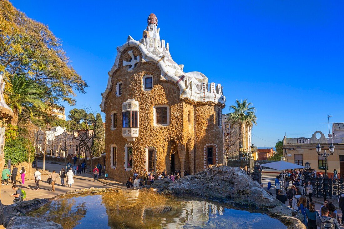 Antoni Gaudi, Park Guell, UNESCO-Welterbe, Barcelona, Katalonien, Spanien, Europa