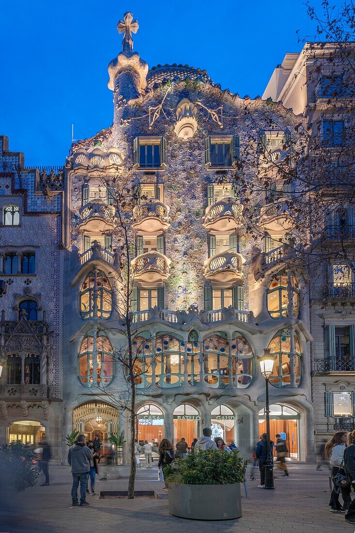 Antoni Gaudi, Casa Batlo, UNESCO-Welterbe, Barcelona, Katalonien, Spanien, Europa